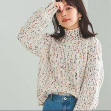 BEAMS HEART 터틀넥 니트