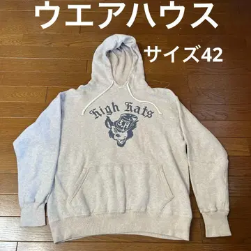 웨어하우스 후드 맨투맨 사이즈 42 잉크 번짐 프린트