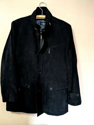 블랙 스웨이드풍 캐주얼 자켓