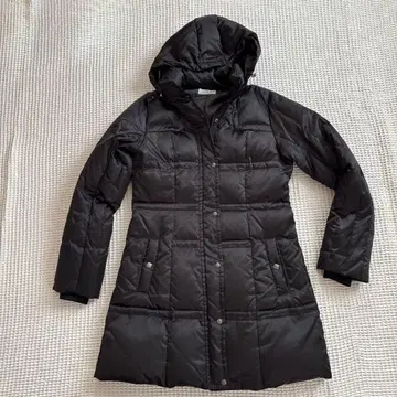 Munsingwear 블랙 다운 자켓 후드 부착