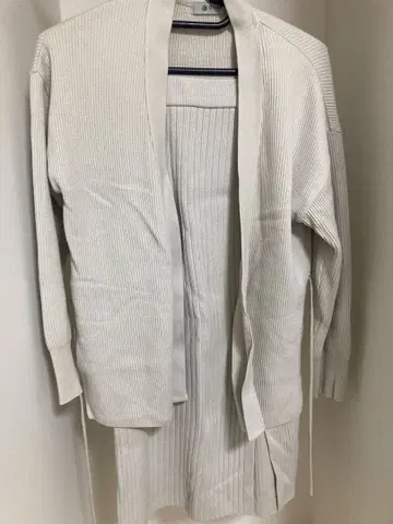 nano UNIVERSE 리브 니트 셋업 스커트