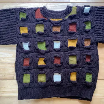 I.S. 입체 패턴 니트 스웨터 긴팔