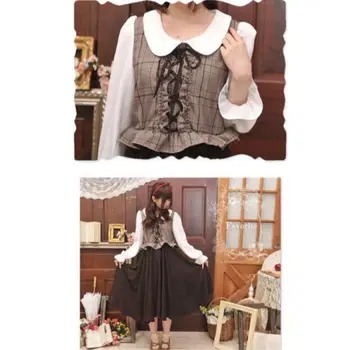 Favorite 체크 무늬 브라운 원피스 비터 초코