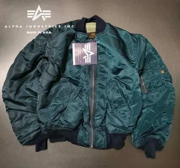 새상품 USA제 ALPHA MA-1 플라이트 자켓 M 파랑 알파