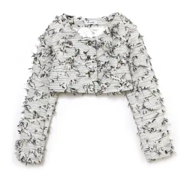 melt the lady cropped tweed jacket