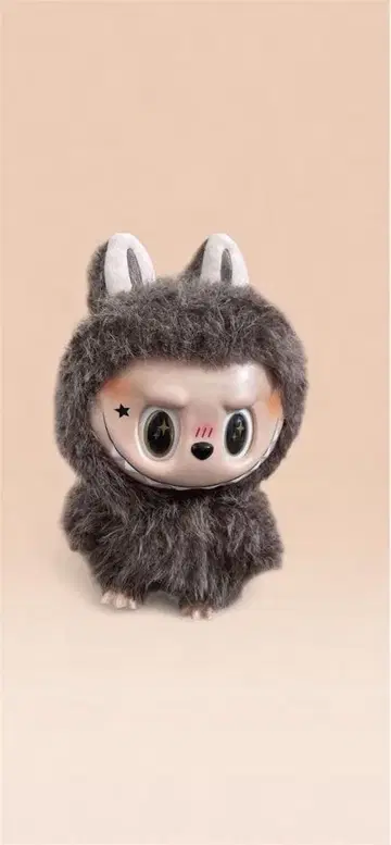 동물 후드 부착 봉제 인형 그레이