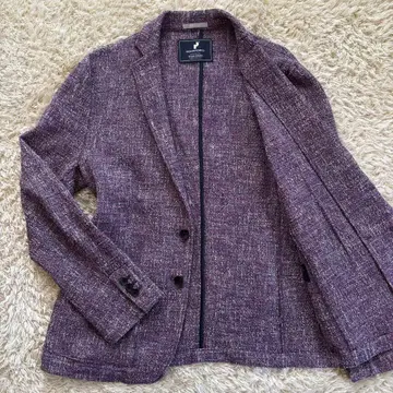 레어 XXL 사이즈 하이스트릿 테일러드 자켓 언컨 보라색 파이핑