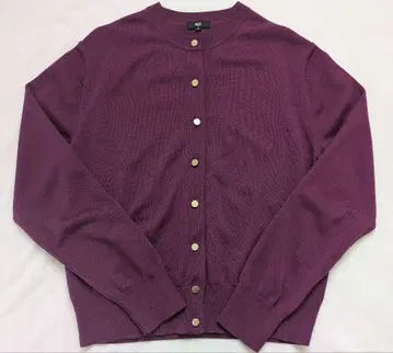 2024년 모델 엑스트라 파인 메리노울 블렌드 메탈 버튼 가디건