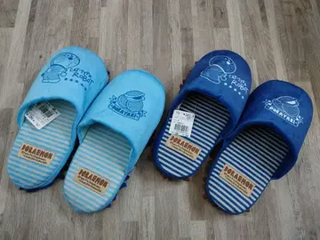 미사용 새상품 도라에몽 청소 슬리퍼 색스 네이비 2켤레 세트