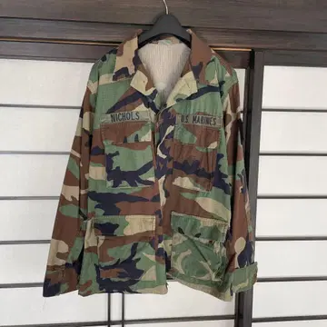 미군 실물 필드 자켓 우드랜드 해병대 미디엄 숏
