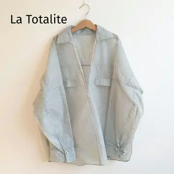 새상품급 라토타리테 레이스 본딩 시어 셔츠