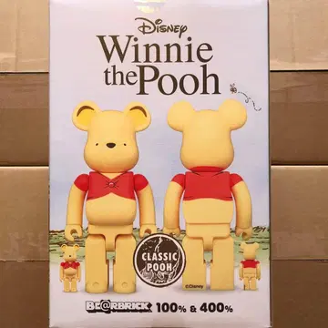 BE@RBRICK 곰돌이 푸 100% & 400% 클래식 pooh