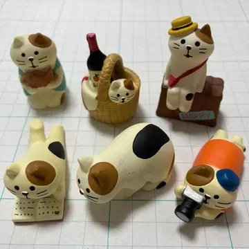 콘콘블레 삼색 고양이 피규어 총 6점