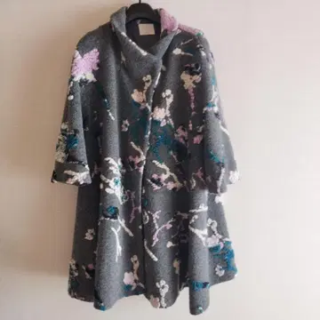 Cawaii 입체 플라워 롱 코트