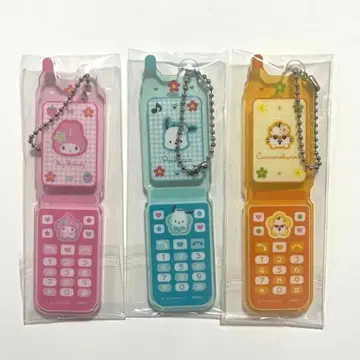 산리오 폴더폰형 액세서리 3종 set