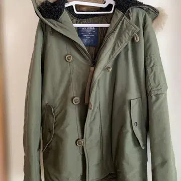 BACK NUMBER 후드 부착 밀리터리 자켓 X L 사이즈