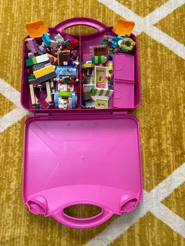 레고 블록 핑크 수납 케이스 포함