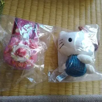 키티 부드러운 쇼트 케이크 마스코트 & 클래식 카라비너 MC