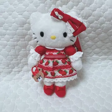 산리오 초레어 헬로키티 마스코트 딸기 키티전 한정판