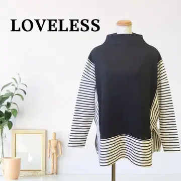 zA42 [ XL ] LOVELESS 티셔츠 보더 오버 사이즈