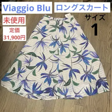 [ 미사용 ] 여성용 스커트 Viaggio Blu 사이즈 1 꽃무늬