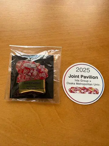 만박 이이다관 핀 배지 니시진 비단 패턴 스티커