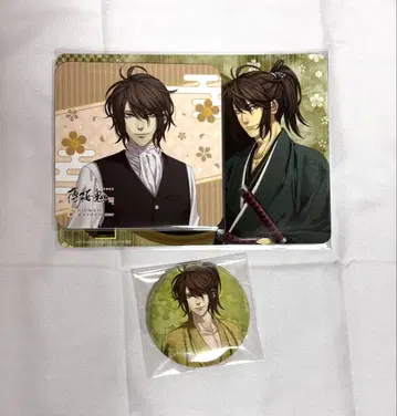 박앵귀 월영초 이바 하치로 메시지 카드 캔뱃지 세트