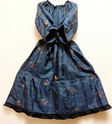 [기모노 리메이크] 오시마 명주 실크 어른 귀여운 원피스