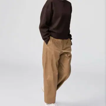 유니클로 코튼 커브 앵클 팬츠