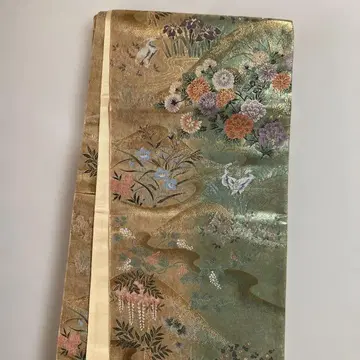 순수 실크 후쿠로 오비 미사용