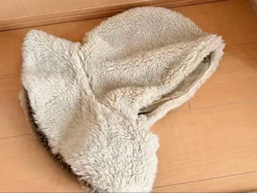 일본제 override 베이지 바이컬러 바라클라바 부착 모자 보닛