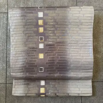 연보라 실버 기하학 패턴 후쿠로 오비