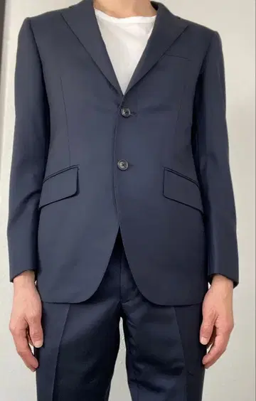 새상품급 아자부 테일러 셋업 수트 네이비