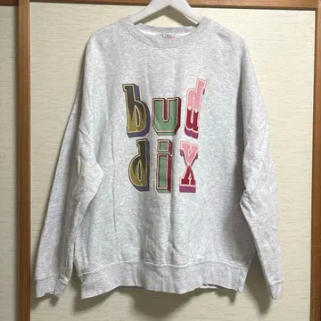 buddix 그레이 프린트 로고 맨투맨 XL