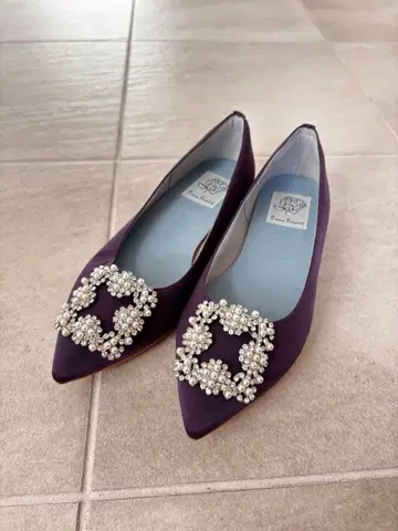 Emma Fritsch 펄 장식 플랫슈즈 보라색