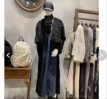 아우라 아이라 2way 맥시 길이 원피스 블랙 이소재 트위드