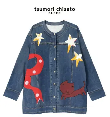 츠모리치사토 쓰리 데님풍 가디건 와코루