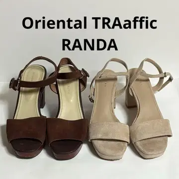 오리엔탈 트래픽 란다 와이드 힐 스트랩 샌들 L 와이드 벨트