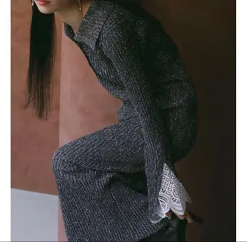 [ 택 포함 미사용 ] LAGUNAMOON 니트 원피스 차콜 그레이