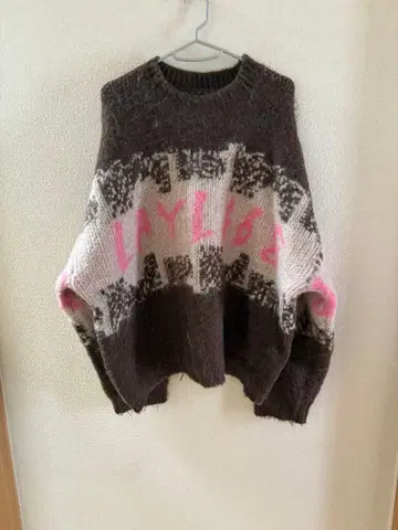 브라운 계열 니트 스웨터 M