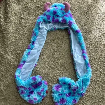 디즈니랜드 몬스터즈 잉크 [설리] 복슬복슬 캐릭터 모자