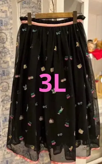 [ 기간 한정 ] yukiemon 주얼리 스커트 3L