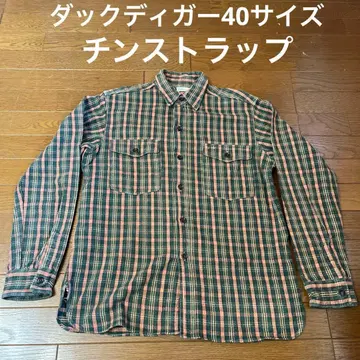 웨어하우스 덕디거 플란넬 셔츠 사이즈 40 턱 스트랩