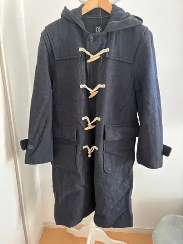 빅 사이즈 MICHEL KLEIN 더플 코트 다크 그레이