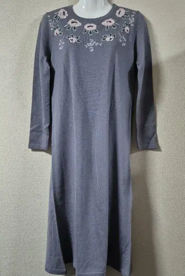 토모코 코튼 하우스 롱 원피스 꽃무늬 자수