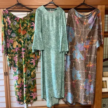 플라워 프린트 롱 드레스 3종 세트 LL 사이즈