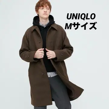 UNIQLO 싱글 브레스티드 코트 다크 브라운 M 사이즈
