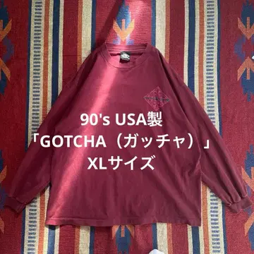 90's USA제 [ GOTCHA (갓차) ] 롱T 버건디 XL 사이즈