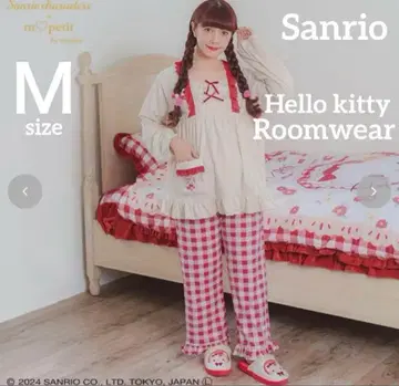 미사용품 Sanrio Hellokitty 룸웨어 파자마 키티 M