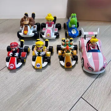 마리오 카트 피규어 세트 마리오 피치 동키콩 요시 모음
